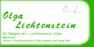 olga lichtenstein business card